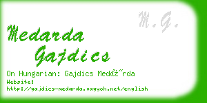 medarda gajdics business card